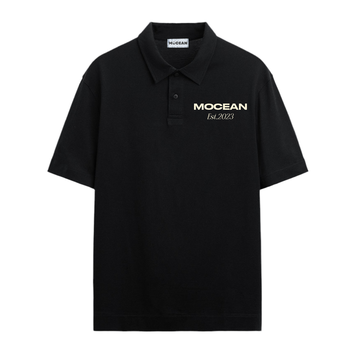 Mocean Minimalism Polo T-shirt - Black