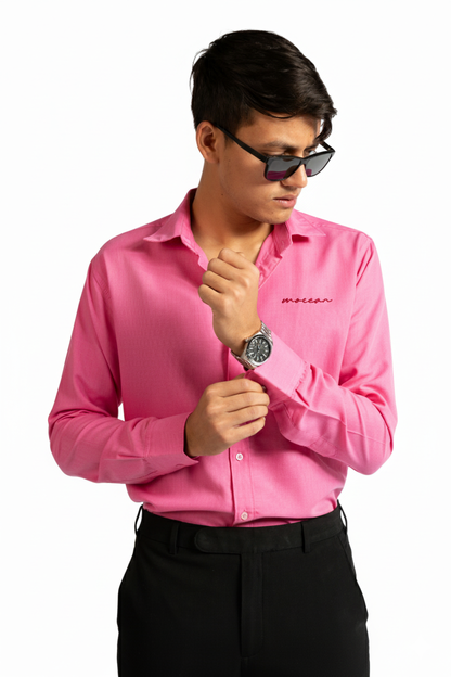 Coral Pink Cotton Shirt