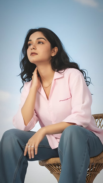 Coral Pink Cotton Shirt